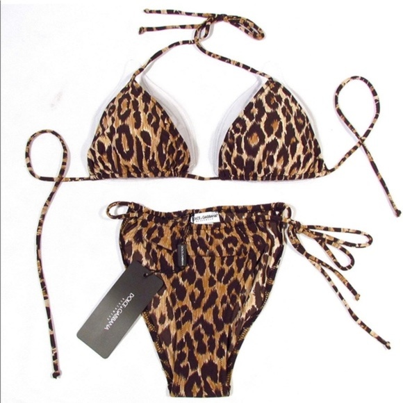 dolce and gabbana leopard bikini